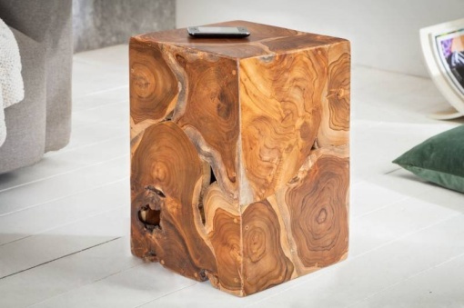 MASUTA DE CAFEA 30CM, TEAK COD 39225, LEMN MASIV REALIZAT MANUAL