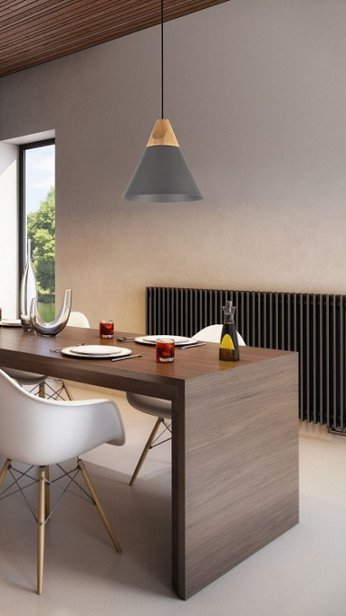 PENDUL BICONES P359-PL-220-C , DIN METAL SI LEMN, STIL MODERN, MAYTONI