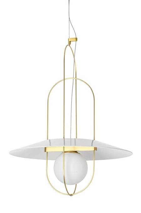 PENDUL CU LED-URI FUENTE, ALAMA/ALB, DIN METAL SI STICLA, STIL MODERN, B2