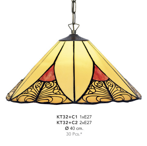 PENDUL DEOSEBIT TIFFANY, COD KT32+C2, DIN METAL SI STICLA
