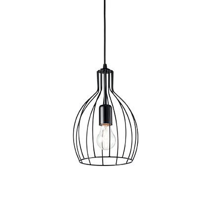 PENDUL DESIGN VINTAGE, NEGRU, AMPOLLA-2 SP1, IDEAL LUX