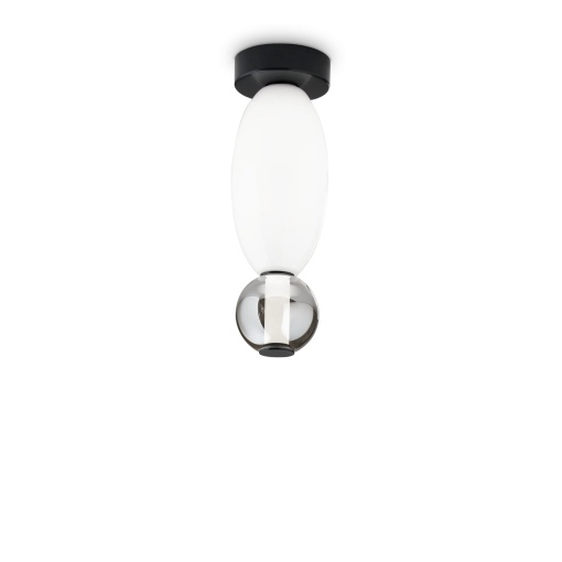 PLAFONIERA LUMIERE-1 PL, ALB, DIN METAL, STIL MODERN
