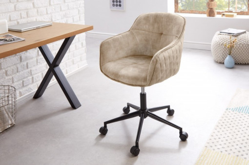 SCAUN BIROU, EUPHORIA, CATIFEA DE CULOARE SAMPANIEI, COD 41663, STIL MODERN