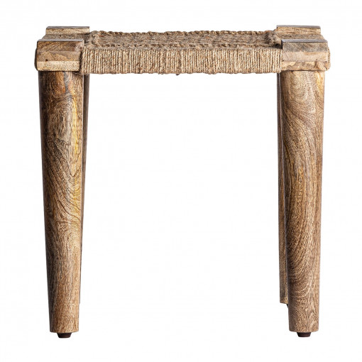 SCAUN KAAJI REF. 29120, CULOARE NATURALA, STIL RUSTIC, DIN LEMN MASIV DE MANGO SI IUTA, VIC