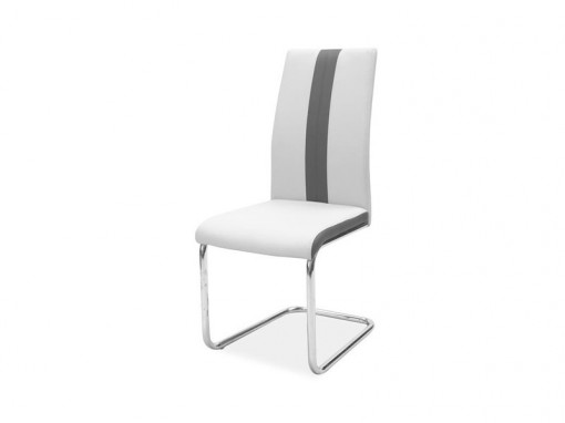 SCAUN LIVING/BUCATARIE H-200 GRI DESCHIS/GRI/CROM STIL MODERN SIGNAL