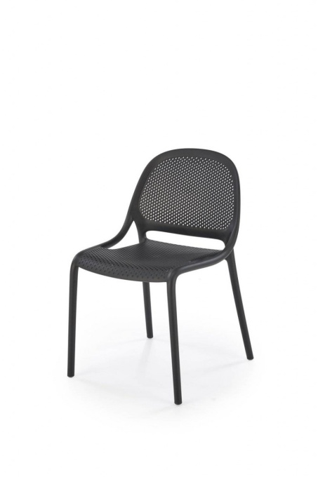 SCAUN TERASA, K532, NEGRU, DIN POLIPROPILENA, STIL MODERN, SUPRAPOZABIL