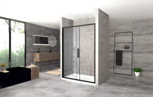 USA DE DUS, REA RAPID SLIDE, 160 CM, GLISANTA, DE CULOARE NEAGRA, CALITATE SUPERIOARA, REA