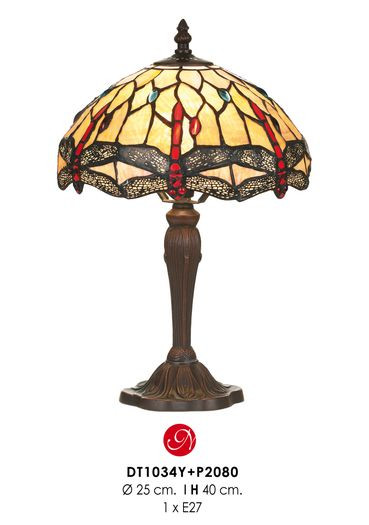 VEIOZA DEOSEBITA TIFFANY, COD KDT1034Y+P2080, DIN METAL SI STICLA