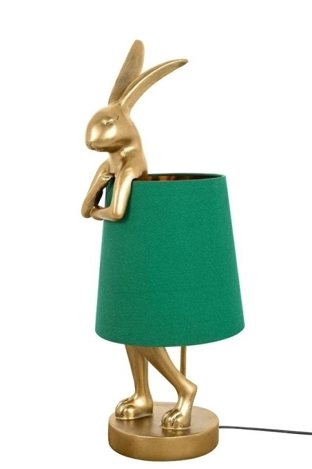 VEIOZA RABBIT AURIU/VERDE, CONFECTIONATA DIN POLIRASINA, STIL MODERN