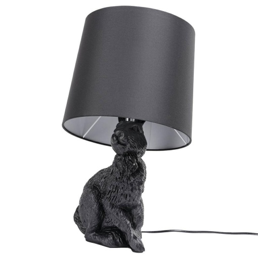 VEIOZA RABBIT, NEAGRA, DIN METAL, ALUMINIU SI TEXTIL, STIL MODERN