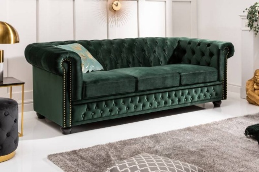 CANAPEA CHESTERFIELD, 205CM, CATIFEA VERDE, DESIGN CLASIC, ARTIM GROUP SELECTION