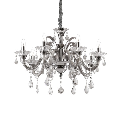 CANDELABRU COLOSSAL SP8, GRI, DIN STICLA, STIL CLASIC