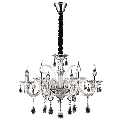 CANDELABRU CRISTAL COLOSSAL SP6, IVORY, DESIGN CLASIC, IDEAL LUX