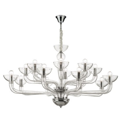CANDELABRU EXTRAVAGANT CASANOVA SP16, TRANSPARENT, DESIGN MODERN, IDEAL LUX