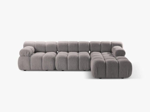 COLTAR MODULAR BELLIS, DREAPTA, 4 LOCURI, 282 CM, TAPITERIE BOUCLE, DIVERSE CULORI, DESIGN DEOSEBIT