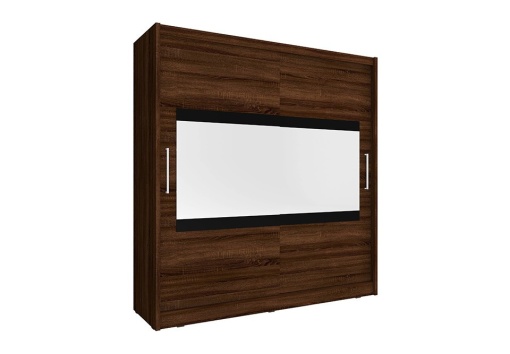 DULAP DORMITOR MAJA IV 200 STEJAR SONOMA CIOCOLATIU DESIGN MODERN PSK