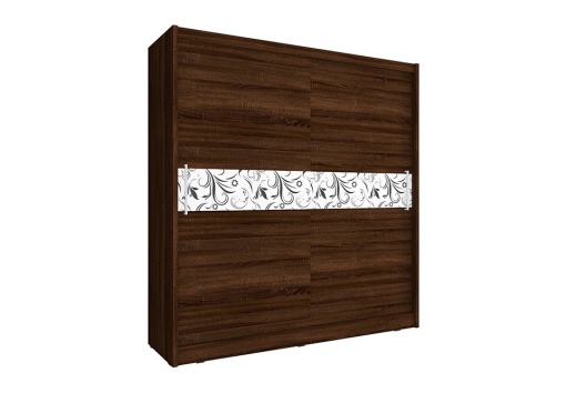 DULAP DORMITOR WIKI V C 180 SONOMA CIOCOLATIU/ALB/NEGRU DESIGN MODERN PSK