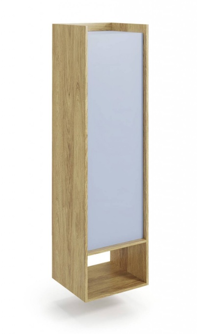 DULAP MODULAR MOBIUS 1D, ALBASTRU/NATUR, 179X50 CM, DIN PAL MELAMINAT, STIL MODERN