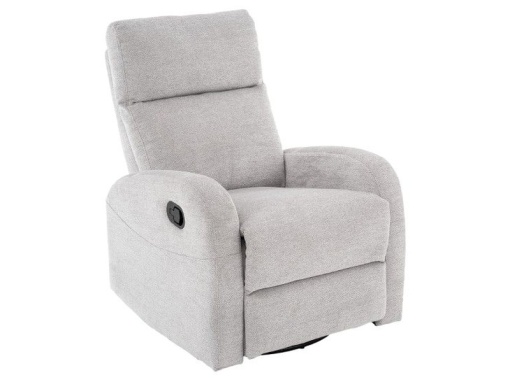 FOTOLIU CONFORTABIL RECLINER SI FUNCTIE DE PIVOTARE, OLIMP, RAVEN GRI DESCHIS 06, TAPITERIE DIN TEXTIL, STIL MODERN