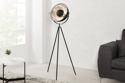 LAMPADAR STUDIO 145CM, NEGRU/ARGINTIU