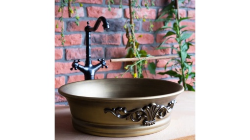 LAVOAR REA BETTY, 43,5 CM, BRONZ, DIN CERAMICA, CALITATE SUPERIOARA