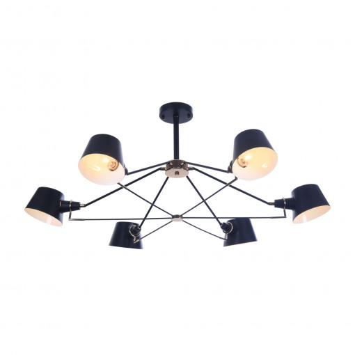 LUSTRA ABIGAIL MOD134PL-06B , DIN METAL, NEAGRA, STIL MODERN, MAYTONI