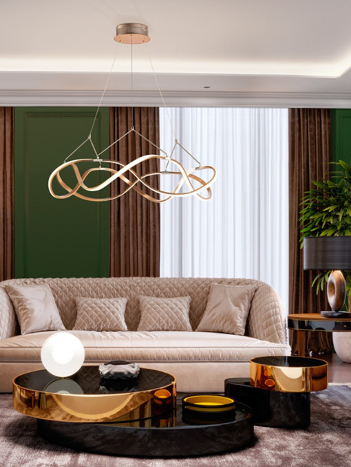 LUSTRA/PLAFONIERA MOLLY, 80 CM, AURIU ROSE/OPAL, DIN METAL, ALUMINIU SI SILICON, STIL MODERN