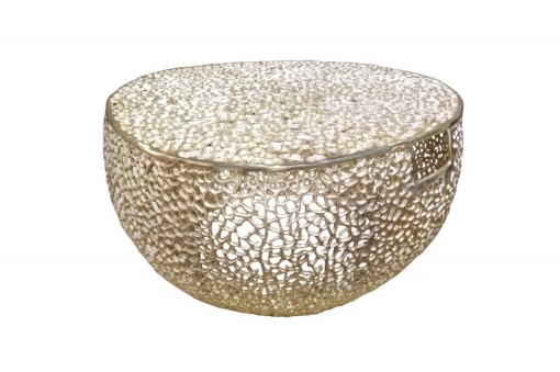 MASA DE CAFEA DEOSEBITA 80CM, LEAF AURIU, COD 40600, DIN METAL AURIU