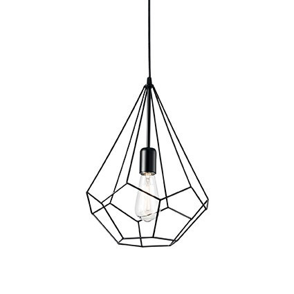 PENDUL DESIGN VINTAGE, NEGRU, AMPOLLA-3 SP1, IDEAL LUX