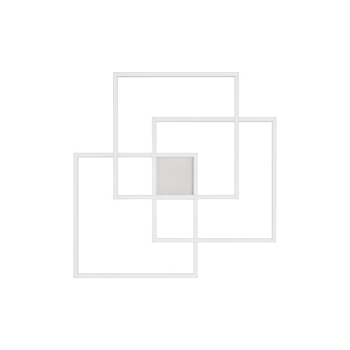 PLAFONIERA FRAME PL QUADRATO, ALB, DIN METAL, STIL MODERN