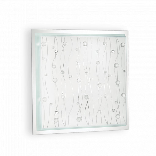 PLAFONIERA OCEAN PL3, TRANSPARENT, DIN STICLA, STIL MODERN