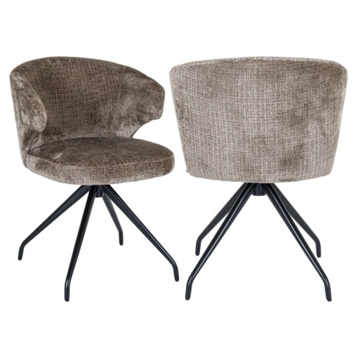 SCAUN DINING MILLY STONE CHENILLE STONE NIAGARA 104, S4723, CONFECTIONAT DIN 100% POLIESTER SPUMA SI METAL, RICHMOND INTERIORS