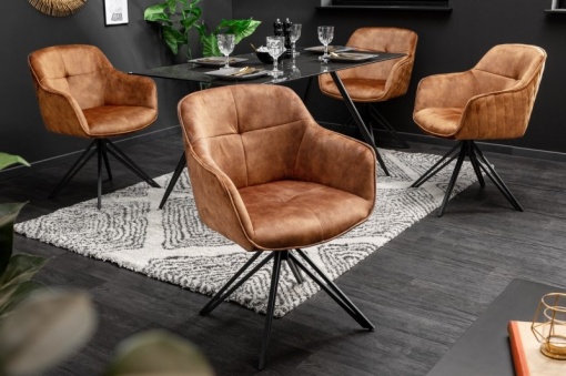 SET 2 SCAUNE ROTATIVE, EUPHORIA, DIN METAL SI CATIFEA, STIL RETRO, ARTIM GROUP SELECTION
