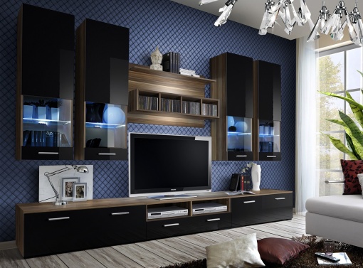 SET MODULAR LIVING DORADE , CUILUMINARE LED, NSS DO, STIL MODERN, ASM