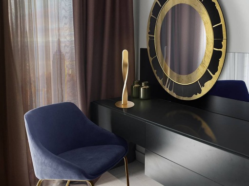 VEIOZA TWIST, 45 CM, AURIU PERIAT/OPAL, DIN METAL, ALUMINIU SI ACRIL, STIL MODERN
