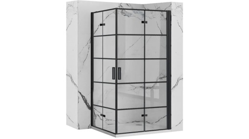 CABINA DE DUS REA MOLIER DOUBLE, PLIABILA, 80x100CM, NEGRU, DIN STICLA, CALITATE SUPERIOARA