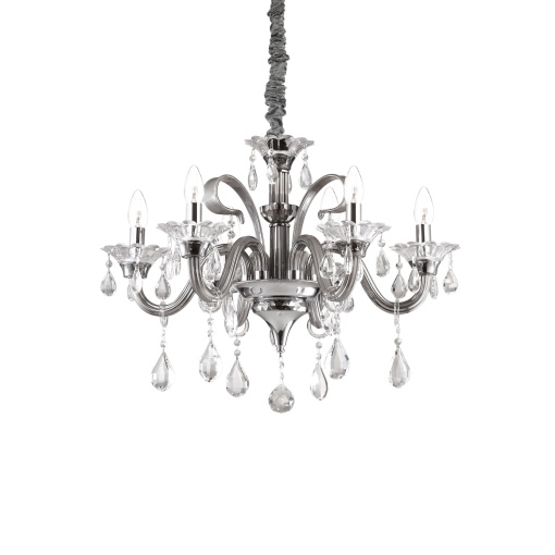 CANDELABRU COLOSSAL SP6, GRI, DIN STICLA, STIL CLASIC