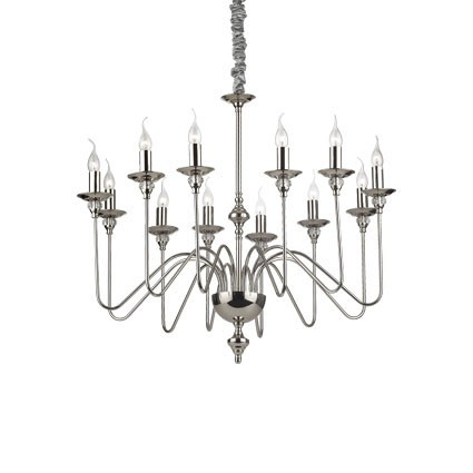 CANDELABRU DESIGN CLASIC, ARTU' SP12, NICKEL, IDEAL LUX