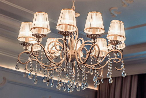 CANDELABRU GRACE ARM247-10-G , DIN METAL, STICLA SI ORGANZA, STIL MODERN, MAYTONI