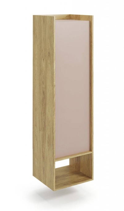 DULAP MODULAR MOBIUS 1D, ROZ ANTIC/NATUR, 179X50 CM, DIN PAL MELAMINAT, STIL MODERN