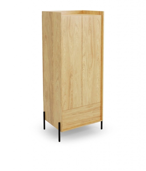 DULAP MODULAR MOBIUS 2D, CU PICIOARE, NATUR, 179X78 CM, DIN PAL MELAMINAT, STIL MODERN