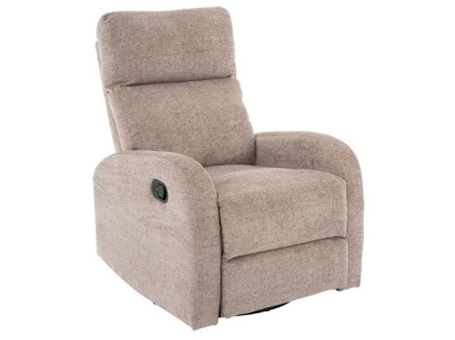 FOTOLIU CONFORTABIL RECLINER SI FUNCTIE DE PIVOTARE, OLIMP, RAVEN BEJ 30, TAPITERIE DIN TEXTIL, STIL MODERN