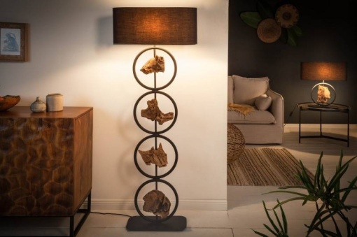 LAMPADAR ELEMENTS 147 CM DIN LEMN DE SALCAM SI BUMBAC COD 40398