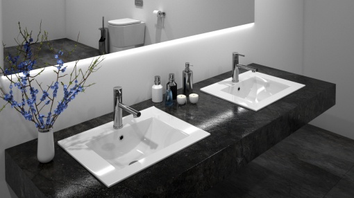 LAVOAR REA INCASTRAT DAFNE, 62 CM, ALB, DIN CERAMICA, CALITATE SUPERIOARA