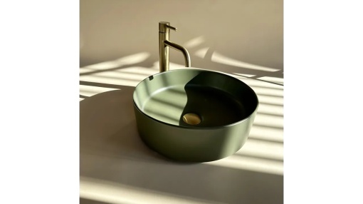 LAVOAR REA SAMI, 36,6 CM, VERDE MAT, DIN CERAMICA, CALITATE SUPERIOARA
