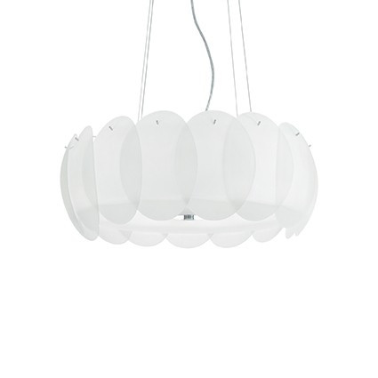 LUSTRA OVALINO SP8, ALB, DIN STICLA, STIL MODERN