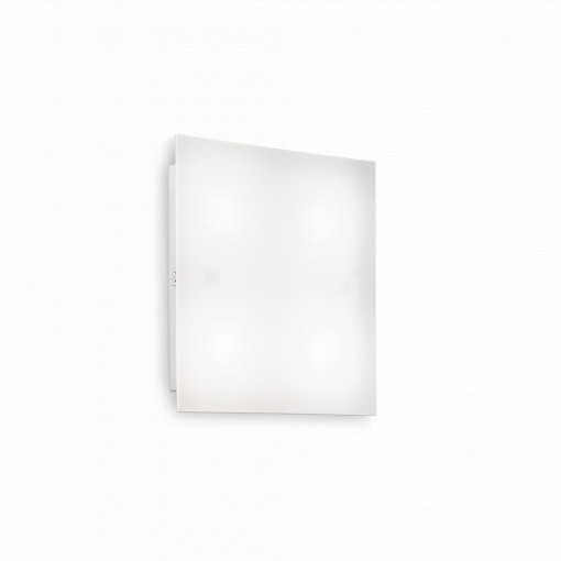 PLAFONIERA FLAT PL1 D20, ALB, DIN METAL, STIL MODERN