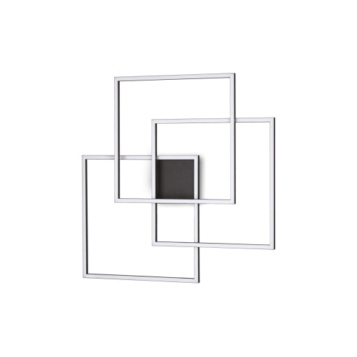 PLAFONIERA FRAME PL QUADRATO, NEGRU, DIN METAL, STIL MODERN