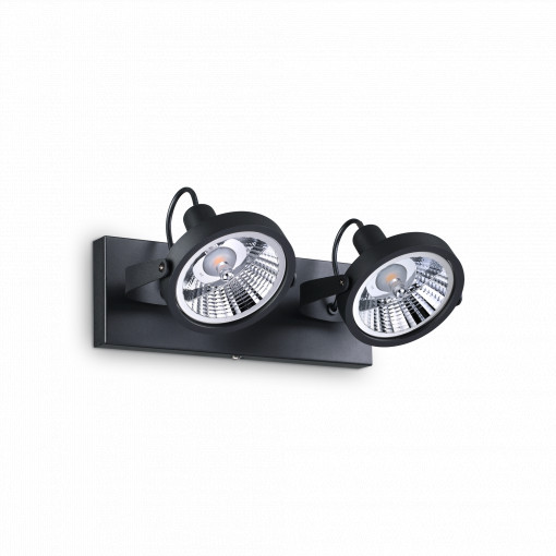 PLAFONIERA GLIM PL2, NEGRU, DIN METAL, STIL MODERN