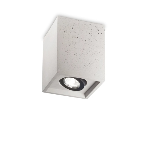 PLAFONIERA OAK PL1 SQUARE, CIMENT, DIN METAL, STIL MODERN